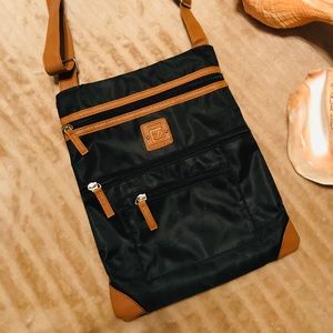 STONE MOUNTAIN Shoulder Purse w/ Leather Trim